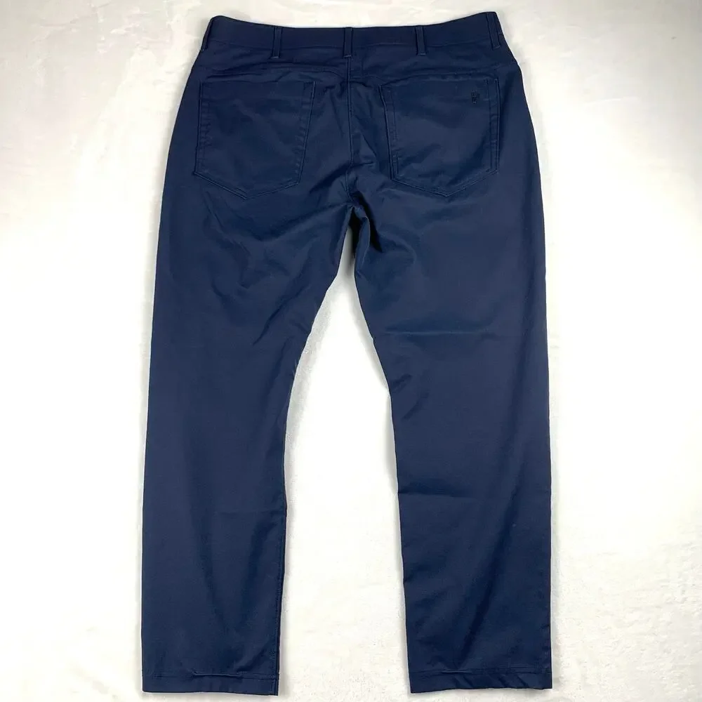 Public Rec Dealmaker 5 Pocket Pants Men 33x28 Navy Blue Stretch Work Golf Office